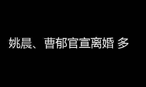 宣离多年关系曹婚 婚姻结束姚晨郁官前已
